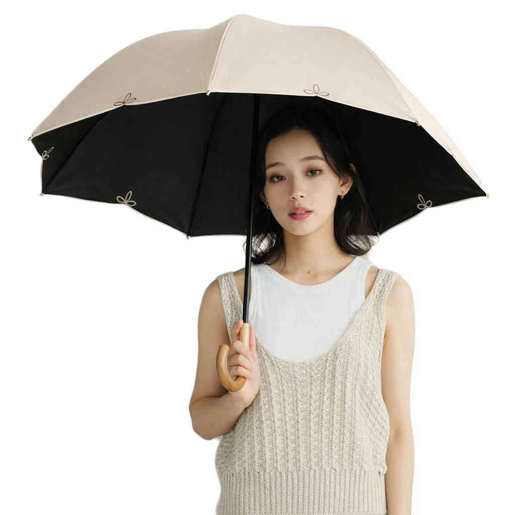 #6 Umbrella Sun/Rain "Beige Flower"
